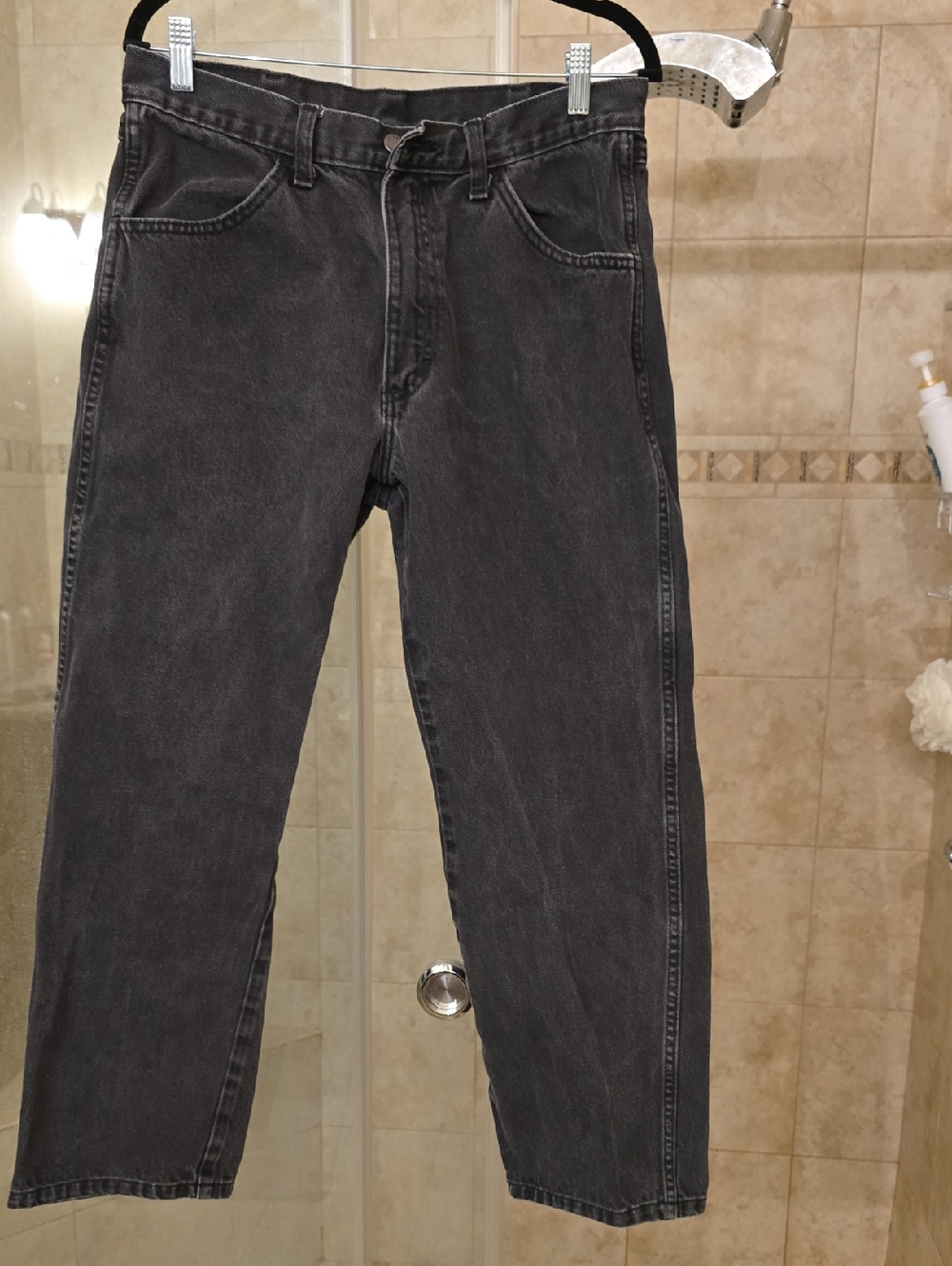Rustler Men's Charcoal Straight-Leg Jeans
